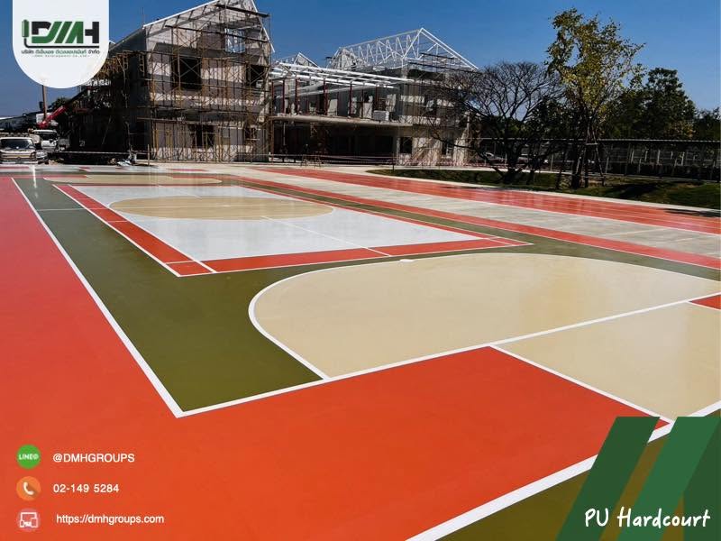 สนามกีฬา Polyurethane Hardcourt โรงเรียนวันเนส นครปฐม รูปที่ 6