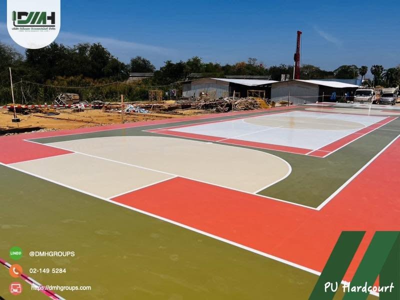 สนามกีฬา Polyurethane Hardcourt โรงเรียนวันเนส นครปฐม รูปที่ 14