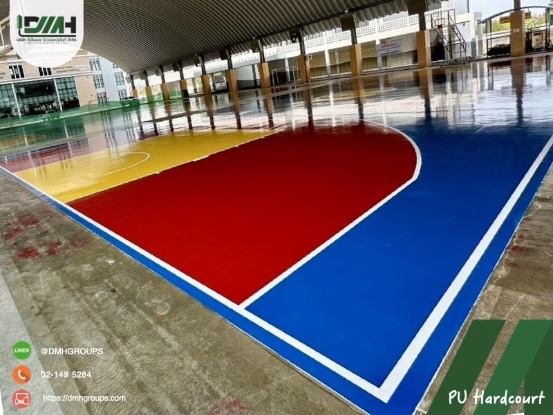 สนามกีฬา Polyurethane Hardcourt เทศบาลนครบ้านสวน ชลบุรี รูปที่ 10
