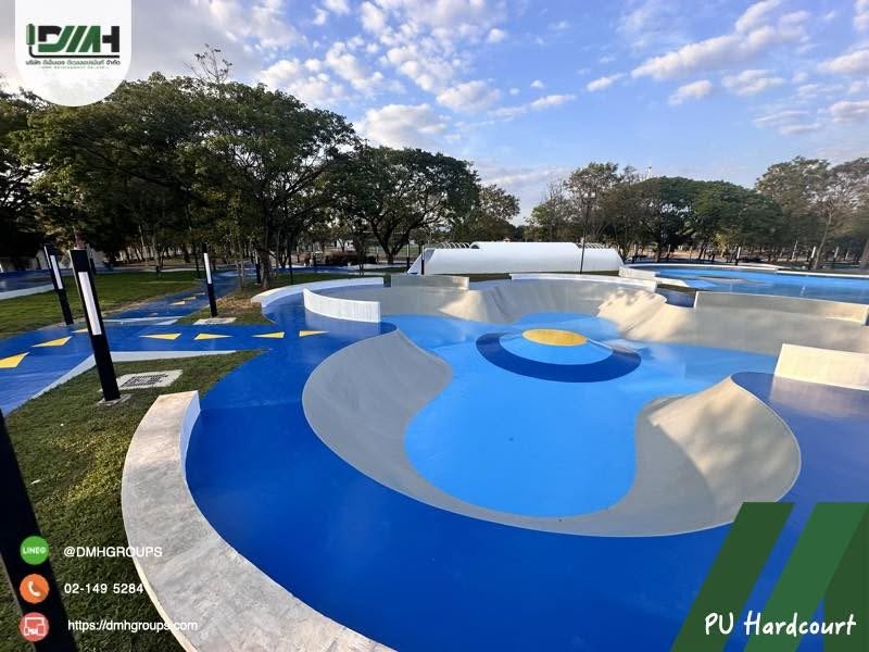 ลานสเก็ตบอร์ด Polyurethane Coating สวนสาธารณะเวียงละกอน ลำปาง รูปที่ 11