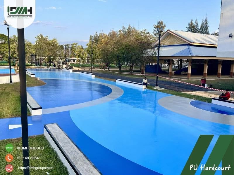 ลานสเก็ตบอร์ด Polyurethane Coating สวนสาธารณะเวียงละกอน ลำปาง รูปที่ 12