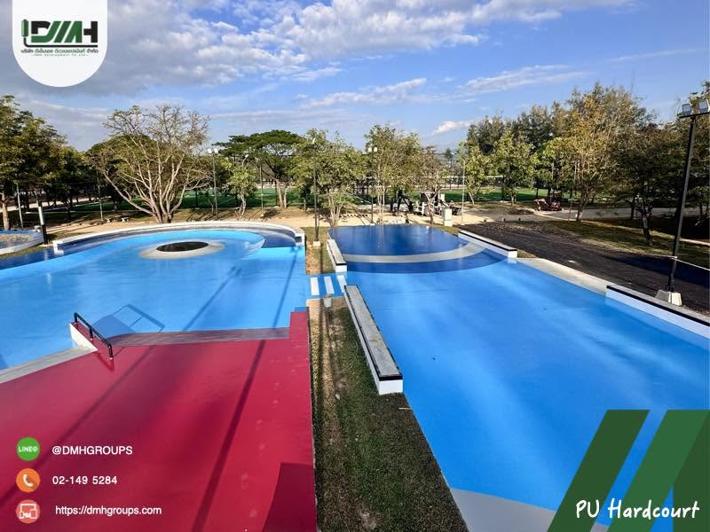 ลานสเก็ตบอร์ด Polyurethane Coating สวนสาธารณะเวียงละกอน ลำปาง รูปที่ 13
