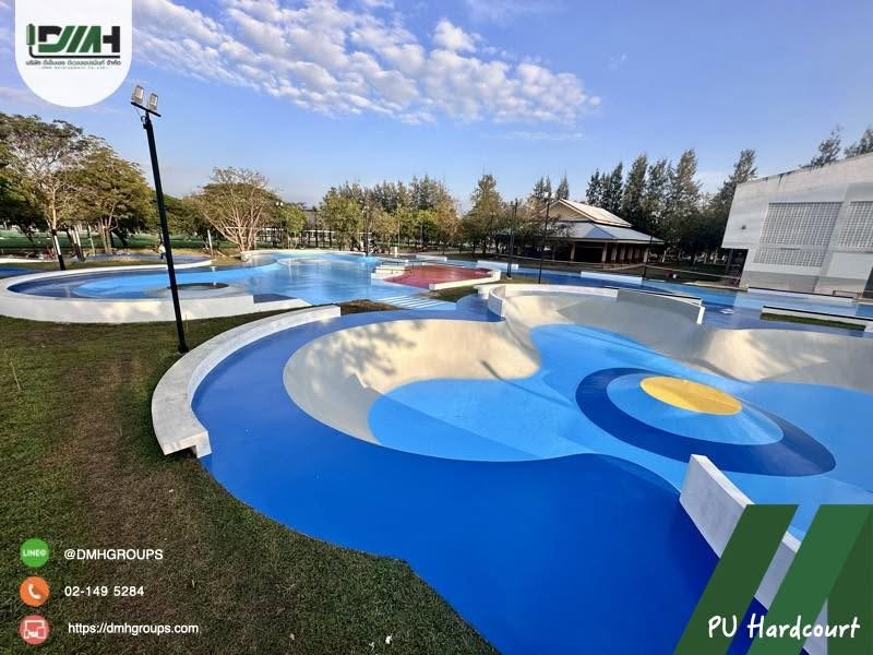 ลานสเก็ตบอร์ด Polyurethane Coating สวนสาธารณะเวียงละกอน ลำปาง รูปที่ 14