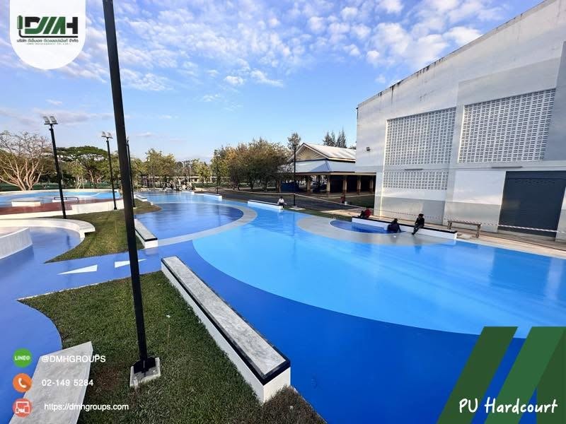 ลานสเก็ตบอร์ด Polyurethane Coating สวนสาธารณะเวียงละกอน ลำปาง รูปที่ 19
