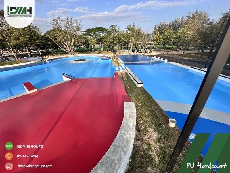 ลานสเก็ตบอร์ด Polyurethane Coating สวนสาธารณะเวียงละกอน ลำปาง รูปที่ 20