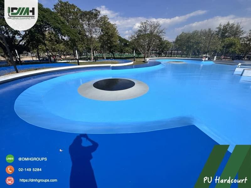 ลานสเก็ตบอร์ด Polyurethane Coating สวนสาธารณะเวียงละกอน ลำปาง รูปที่ 21
