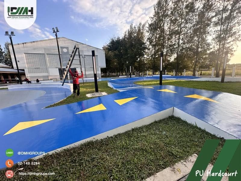 ลานสเก็ตบอร์ด Polyurethane Coating สวนสาธารณะเวียงละกอน ลำปาง รูปที่ 22
