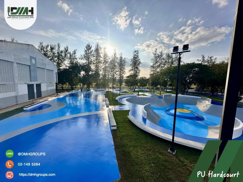 ลานสเก็ตบอร์ด Polyurethane Coating สวนสาธารณะเวียงละกอน ลำปาง รูปที่ 23