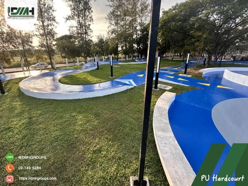 ลานสเก็ตบอร์ด Polyurethane Coating สวนสาธารณะเวียงละกอน ลำปาง รูปที่ 24