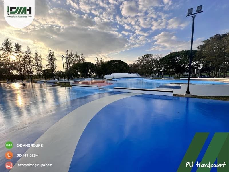 ลานสเก็ตบอร์ด Polyurethane Coating สวนสาธารณะเวียงละกอน ลำปาง รูปที่ 25