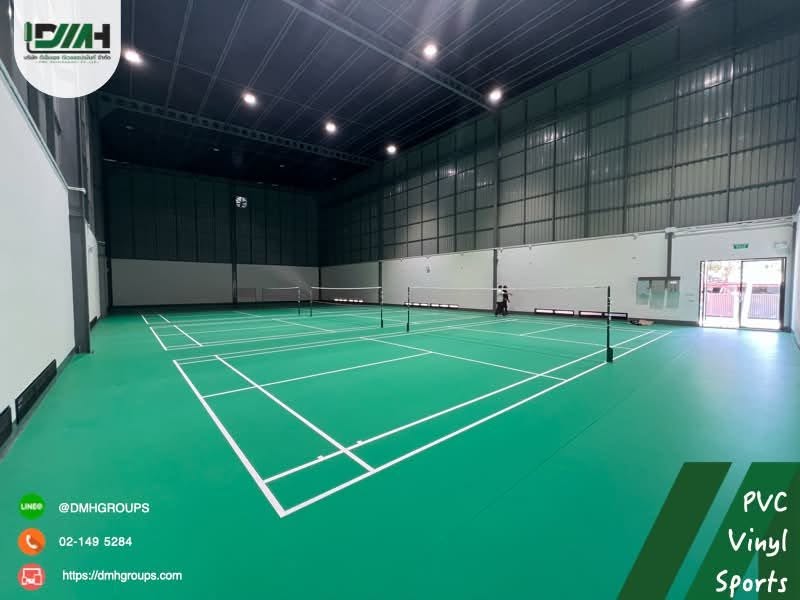 สนามแบดมินตัน ลาดพร้าว PVC Sport Phokaew Sports Complex กรุงเทพฯ พื้นสนามแบดมินตันพร้อมม้านั่งพักริมคอร์ท รูปที่ 9