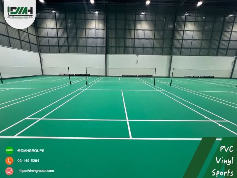 สนามแบดมินตัน ลาดพร้าว PVC Sport Phokaew Sports Complex กรุงเทพฯ มุมสูงของพื้นสนามแบดมินตันหลังติดตั้งเสร็จ รูปที่ 11