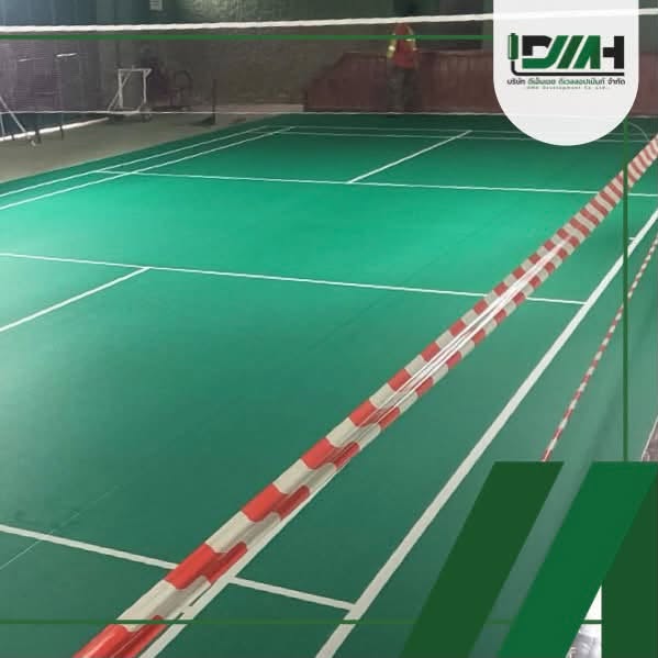 สนามแบดมินตัน สระบุรี พื้นไวนิล PVC Sport โทนเขียว การ์ดผลงาน รูปที่ 2
